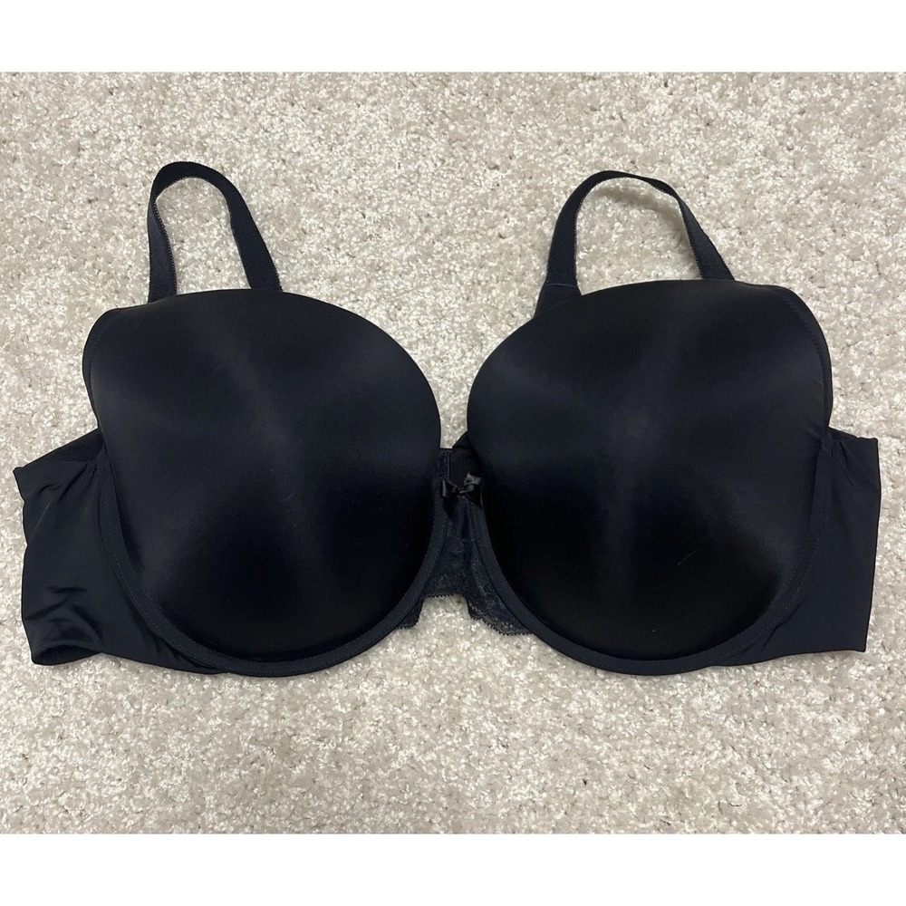 Torrid Curve Womans Full Coverage Lightly Lined Underwire Bra Size 46D Black
